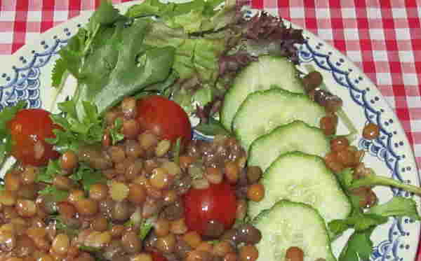 lentil salad with vegetables