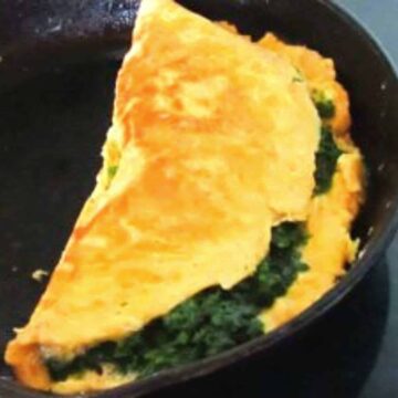 Omelette aux Epinards in French. You can make this spinach omelette once you know the basics.