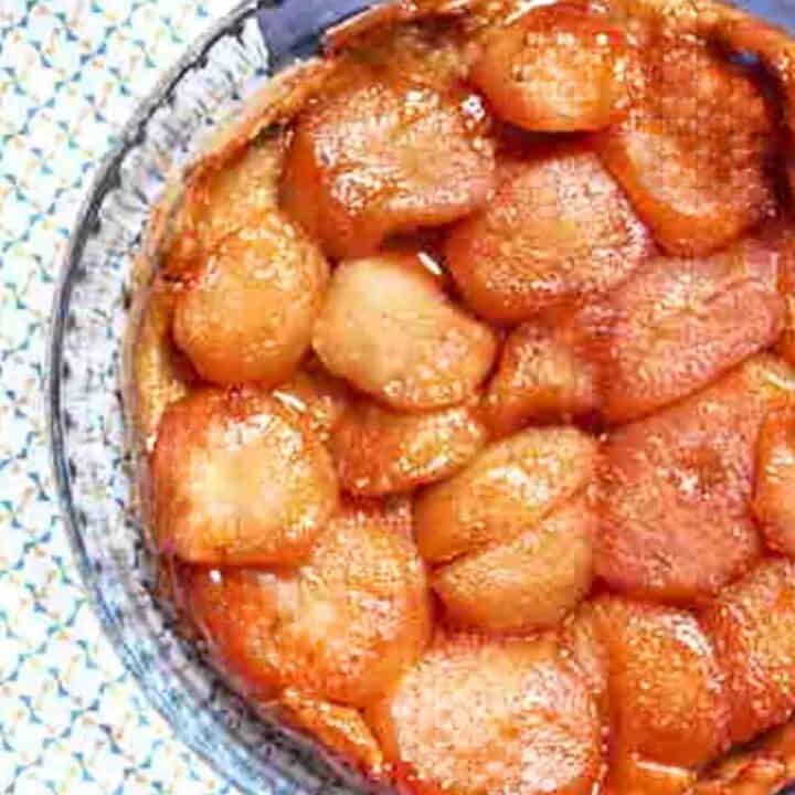 A French classic of apples caramelized in butter and sugar with a mouth-watering crust.