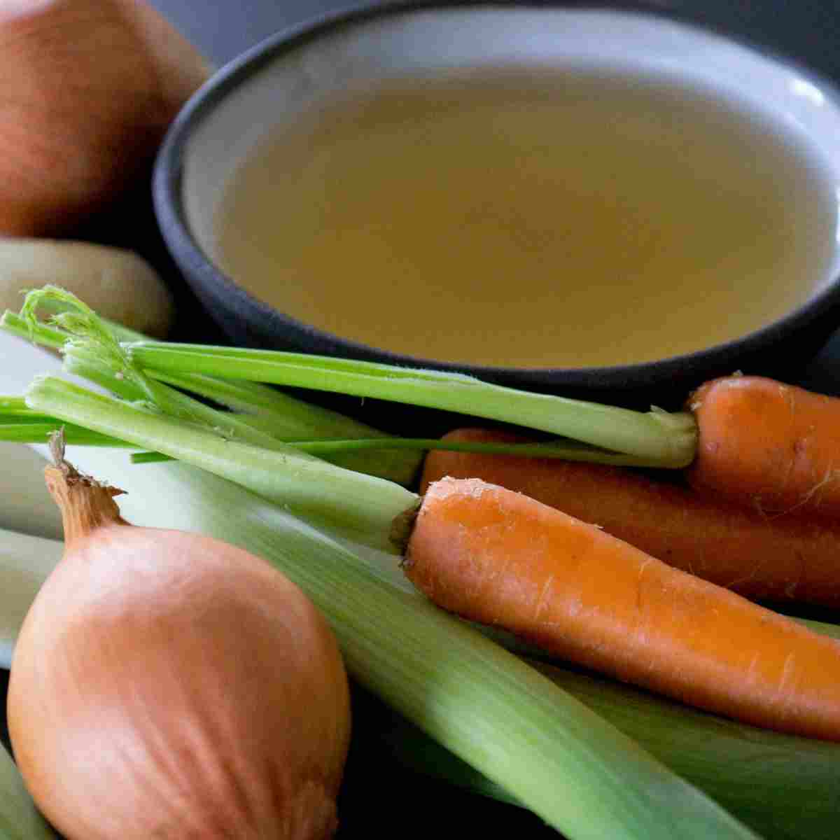 DIY Stock, a simple vegetable stock recipe made only with fresh vegetables.