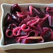 The best beet recipe is easy with beetroots and onions, cooked together.