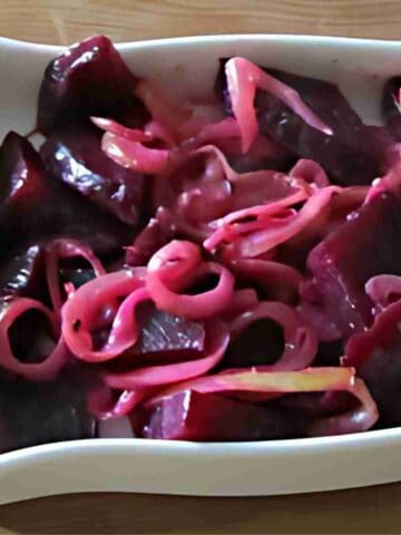 The best beet recipe is easy with beetroots and onions, cooked together.