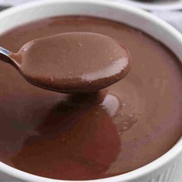 Chocolate sauce for a rich creamy topping.