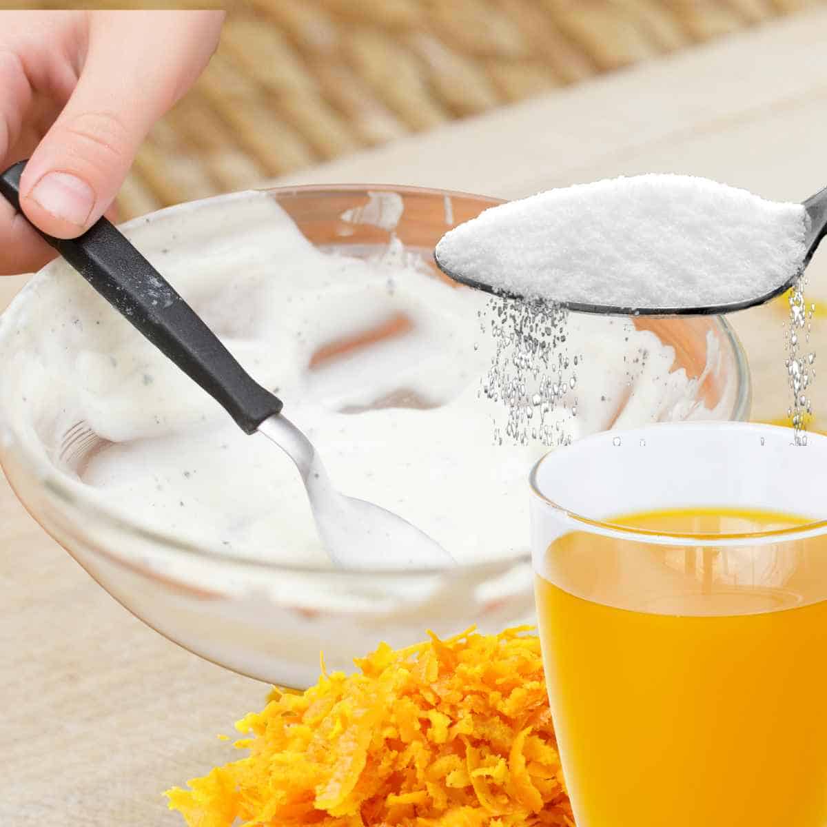 Mixing the softened cream cheese with powdered sugar, orange zest and juice.