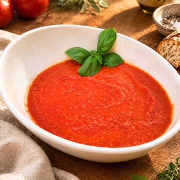 Homemade tomato puree known as coulis de tomates in French.