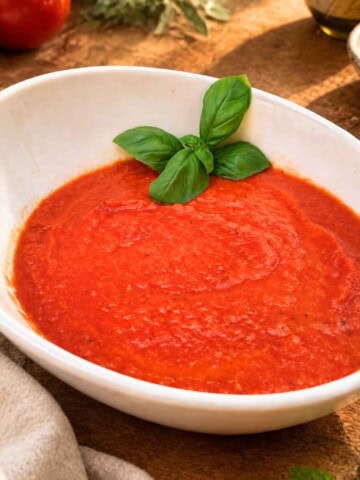 Homemade tomato puree known as coulis de tomates in French.